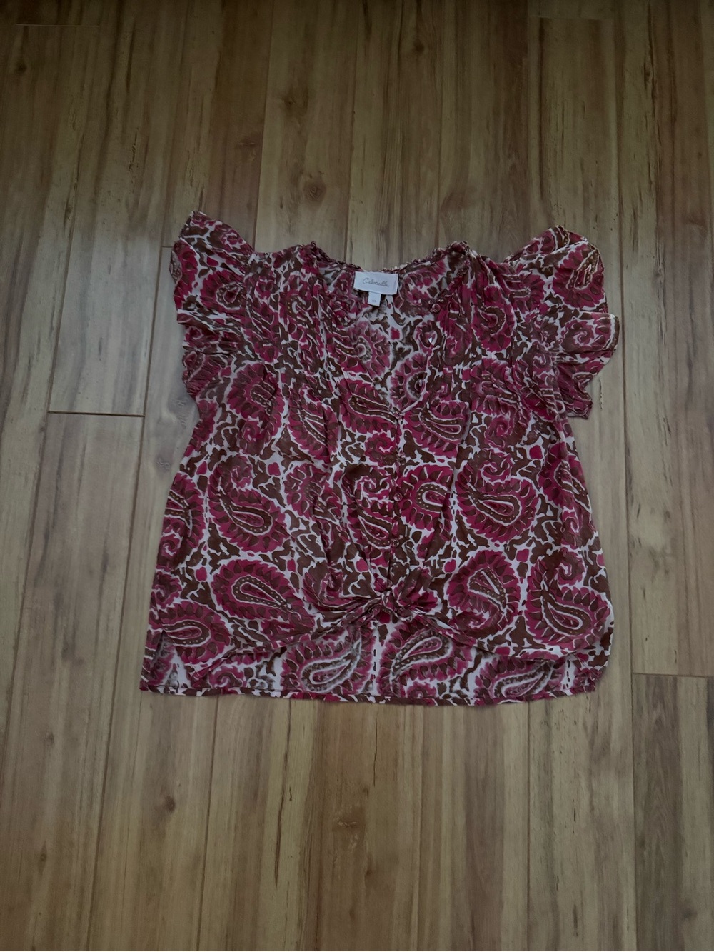 Cleobella Paisley Blouse in Pink XS